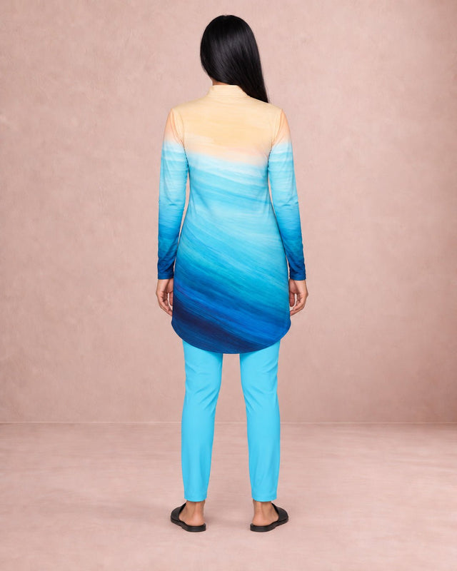 Aqua Sunrise Swim Top - Swim Top - Mizyana