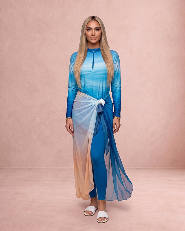 Aqua Sunrise Waist Wrap - Swim Cover-Up - Mizyana
