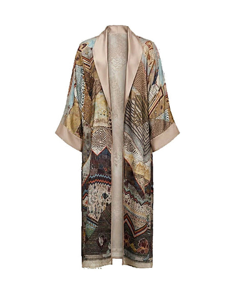 Artistic Touch Linen Kimono - Kimono - Mizyana