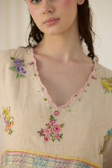 Ash Embroidered Dress - Dress - Mizyana