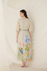 Ash Embroidered Dress - Dress - Mizyana
