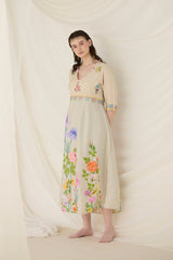 Ash Embroidered Dress - Dress - Mizyana