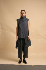 Ash Gray Toga Co-Ord Set (2 PCS) - Two-Piece Set - Mizyana