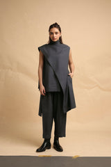 Ash Gray Toga Co-Ord Set (2 PCS) - Two-Piece Set - Mizyana
