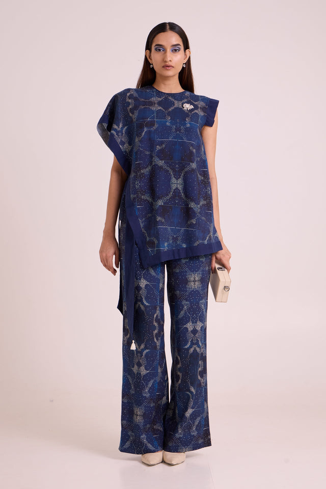 Austin - Midnight Breeze Top & Pant Set - Two-Piece Set - Mizyana