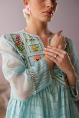 Azure Beaded Top - Shirt - Mizyana