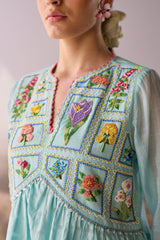 Azure Beaded Top - Shirt - Mizyana