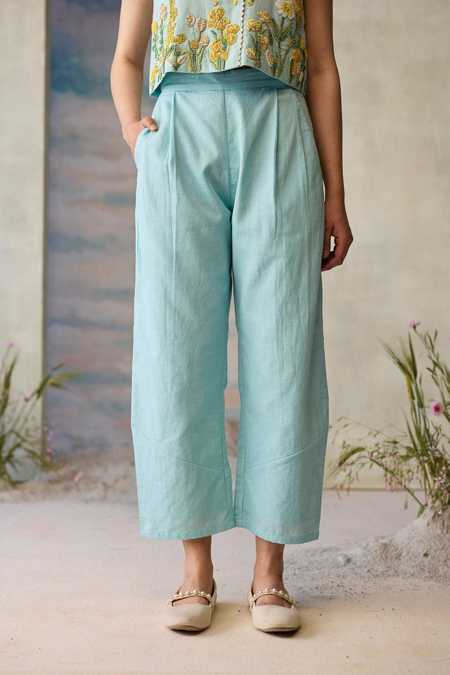 Azure Beaded Waistcoat - Coat - Mizyana