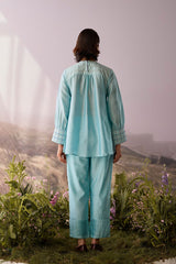 Azure Cuffed Pants - Trousers - Mizyana