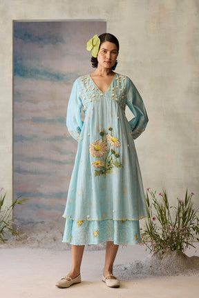 Azure Layered Dress - Dress - Mizyana