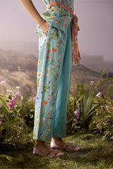 Azure Panelled Pants - Trousers - Mizyana