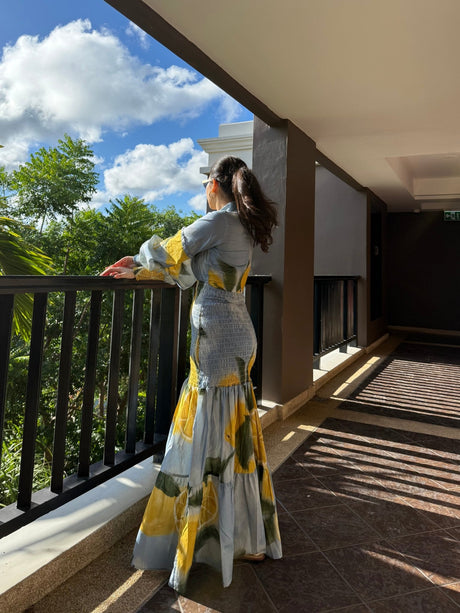 Azzurra Dress in Limoncello Print - Dress - Mizyana