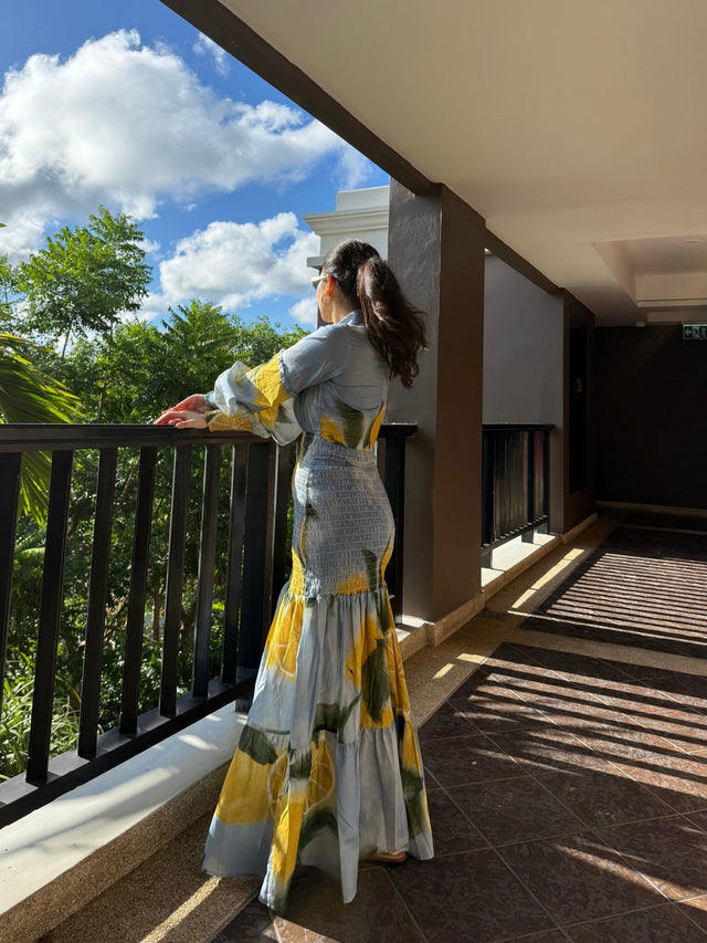 Azzurra Dress in Limoncello Print - Dress - Mizyana
