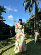 Azzurra Dress in Sorrento Bloom Print (Butter Yellow) - Dress - Mizyana