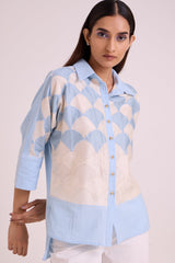 Baasa - Ocean Lattice Shirt - Shirt - Mizyana