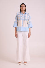 Baasa - Ocean Lattice Shirt - Shirt - Mizyana