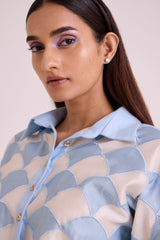 Baasa - Ocean Lattice Shirt - Shirt - Mizyana