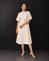 Badaam Handwoven Mulberry Silk Kurta Dress Co-ord Set - Co-ord Set - Mizyana