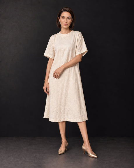 Badaam Handwoven Mulberry Silk Kurta Dress Co-ord Set - Co-ord Set - Mizyana