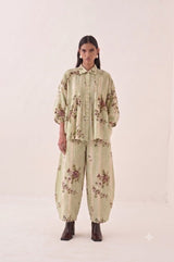 Bagiya Floral Pintuck Top Set - Two-Piece Set - Mizyana