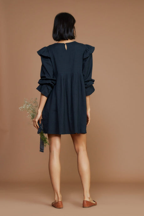Baliza Charcoal Short Dress - Dress - Mizyana