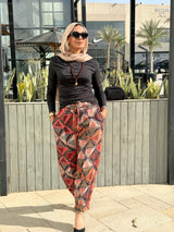 Balloon Linen Pants “Geometric ” - Trousers - Mizyana
