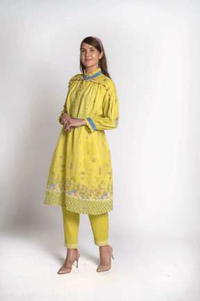 Basant Floral Kaftan Co-ord Set - Co-ord Set - Mizyana