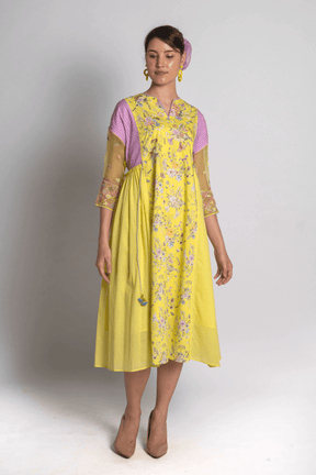 Basant Floral Printed Dress - Dress - Mizyana
