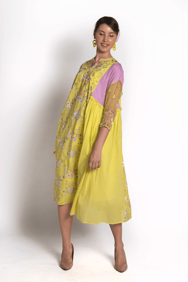 Basant Floral Printed Dress - Dress - Mizyana