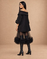Baso Black Multi-Collar Cotton Tunic - Tunic - Mizyana