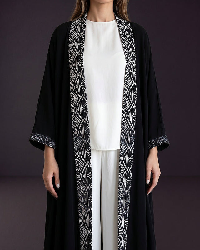 Batwing Linen Open Abaya - Abaya - Mizyana