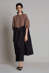 Beige & Black CB Acra Tunic Set - Two-Piece Set - Mizyana