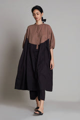 Beige & Black CB Acra Tunic Set - Two-Piece Set - Mizyana
