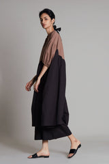 Beige & Black CB Acra Tunic Set - Two-Piece Set - Mizyana