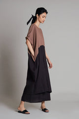 Beige & Black CB Dual Tunic Set - Two-Piece Set - Mizyana