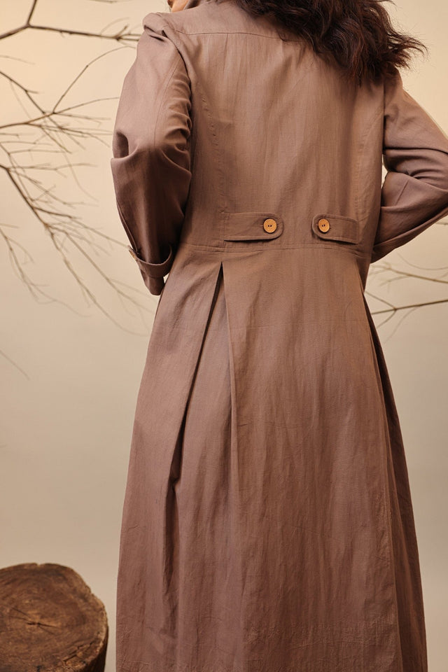 Beige Cali Trench Jacket Set (3 PCS) - Three-Piece Set - Mizyana