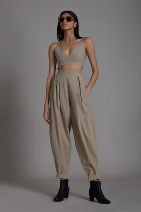 Beige Mile Pants - Trousers - Mizyana