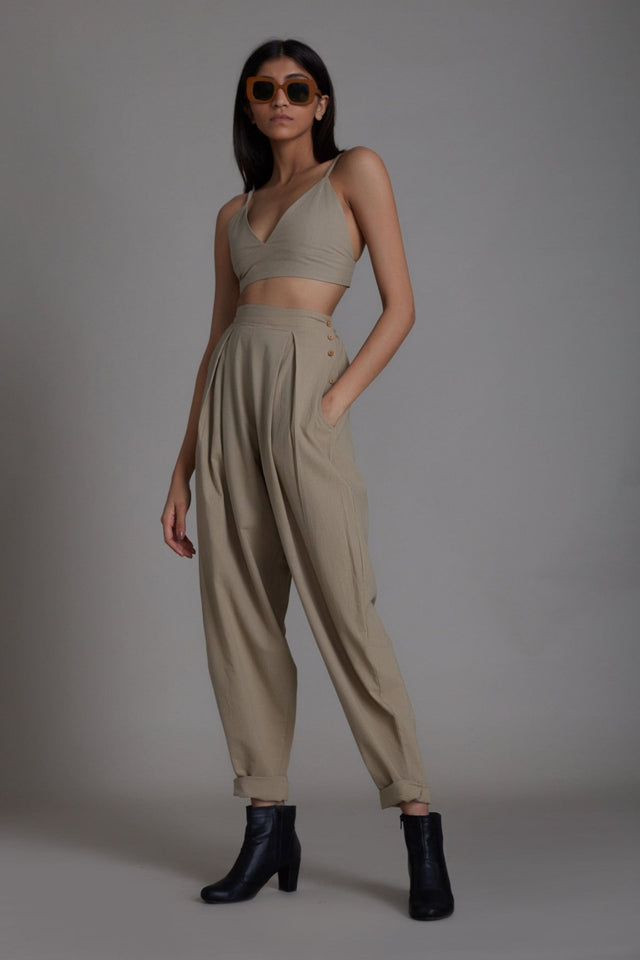 Beige Mile Pants - Trousers - Mizyana