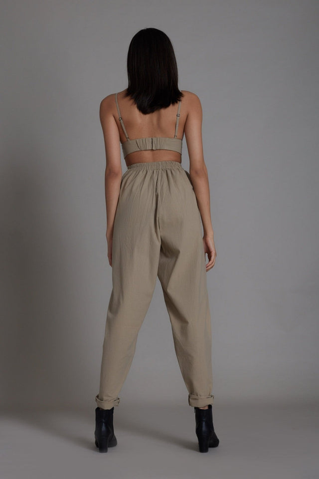Beige Mile Pants - Trousers - Mizyana