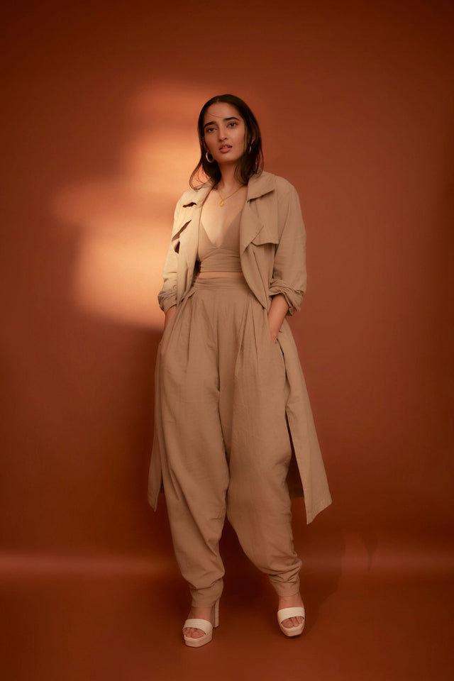 Beige Milestone Set - Two-Piece Set - Mizyana