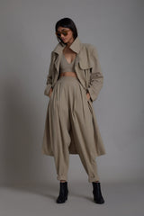 Beige Milestone Trench Jacket - Jacket - Mizyana
