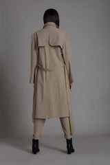 Beige Milestone Trench Jacket - Jacket - Mizyana