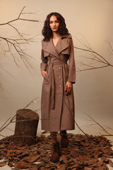 Biege Trench Dress - Dress - Mizyana