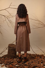 Biege Trench Dress - Dress - Mizyana