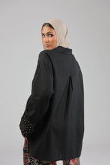 Black Linen Shirt - Shirt - Mizyana