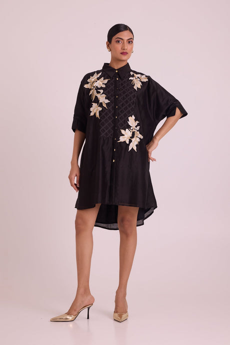 Black Mimi - Framed Shirt Dress - Shirt Dress - Mizyana