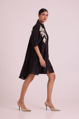 Black Mimi - Framed Shirt Dress - Shirt Dress - Mizyana