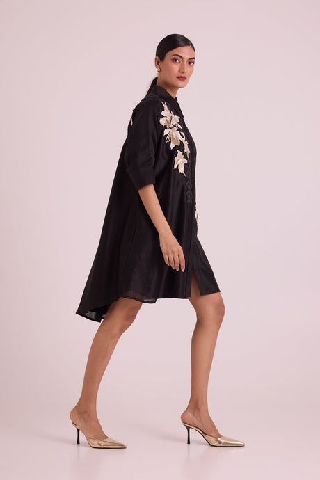 Black Mimi - Framed Shirt Dress - Shirt Dress - Mizyana