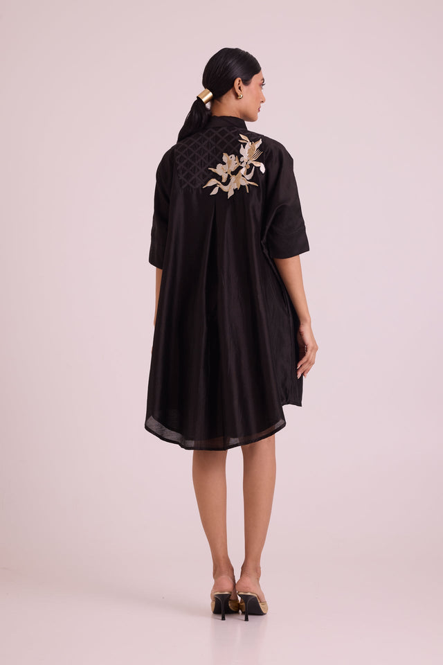Black Mimi - Framed Shirt Dress - Shirt Dress - Mizyana