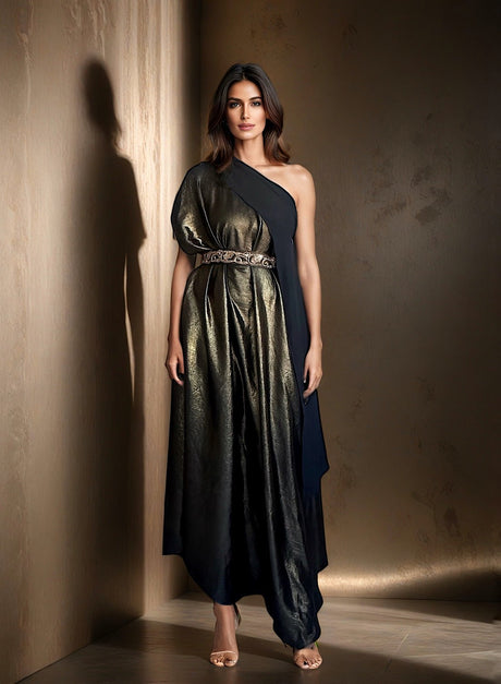 Black shimmer drape - Kaftan - Mizyana